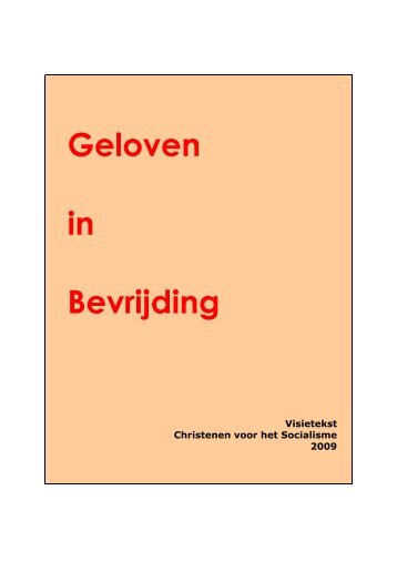 Visietekst 2009 - Christenen voor het Socialisme