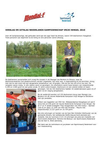 Verslag en uitslag NK Vrije Hengel 2010 - Alblasserdamsnieuws.nl