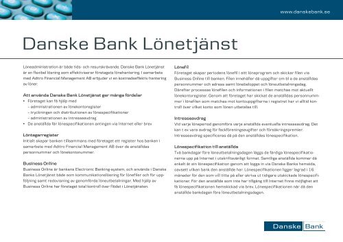 Ladda ner faktablad - Danske Bank