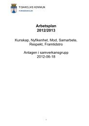 Arbetsplan för Forsen 2012 - Tidaholms kommun