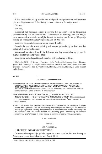 AC 10 2010 (PDF, 1.35 MB) - Federale Overheidsdienst Justitie ...