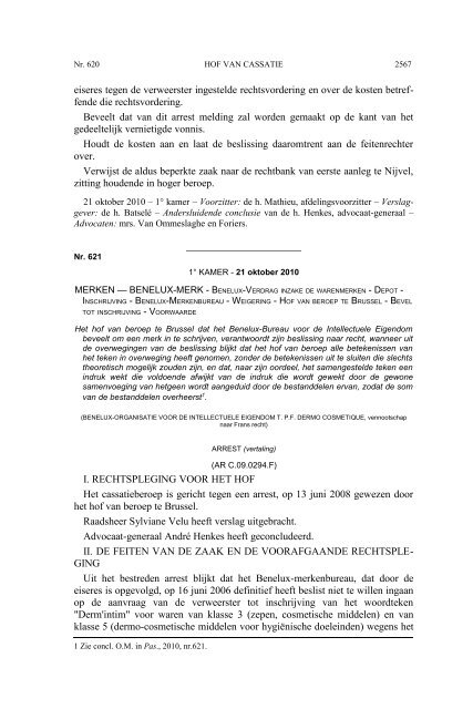 AC 10 2010 (PDF, 1.35 MB) - Federale Overheidsdienst Justitie ...