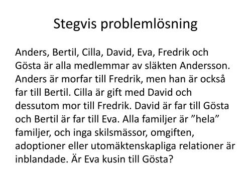 Problemlösning och beslutsfattande