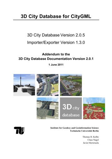 3D City Database for CityGML