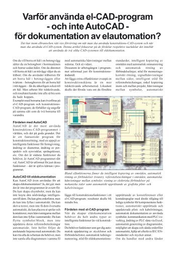 Varför använda el-CAD-program - och inte ... - Pcschematic.com