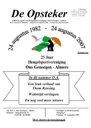 de Opsteker19.pdf - Hengelsportvereniging Ons Genoegen Almere