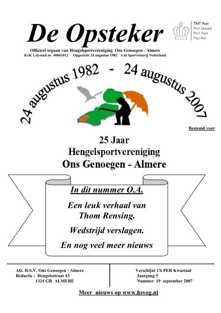 de Opsteker19.pdf - Hengelsportvereniging Ons Genoegen Almere