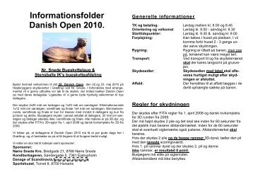 Information og program for Danish Open 2010