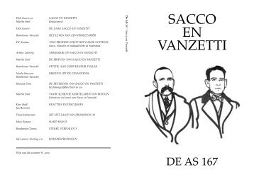 SACCO EN VANZETTI - Tijdschrift De As