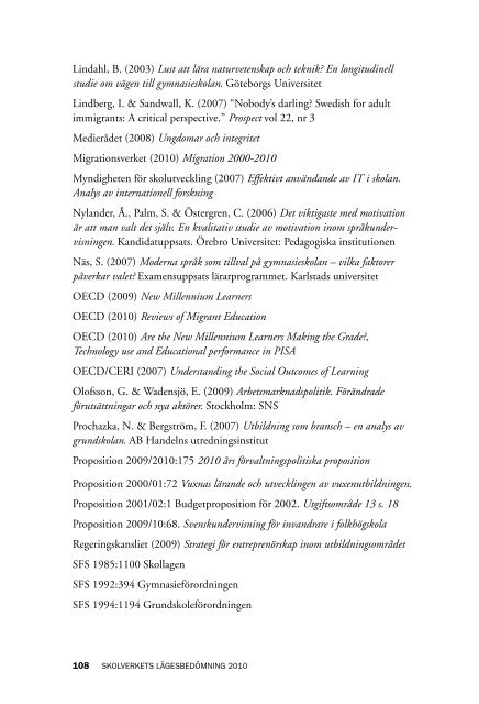 Skolverkets lägesbedömning 2010 - Lärarnas Riksförbund