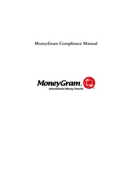 Belangrijk Iedere Medewer - moneygra!   m compliance manual kaah express
