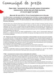 Open data - Conseil Général de la Gironde