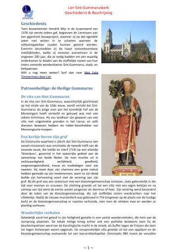 Geschiedenis & Beschrijving - Antwerpen, Kerken en Toerisme