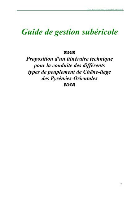 guide de subericulture des pyrenees-orientales - Institut ...