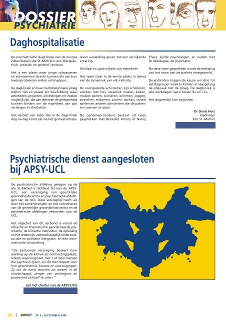 Psychiatrie - Europa Ziekenhuizen