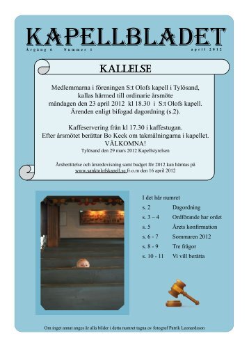 Nr:1 - S:t Olofs kapell