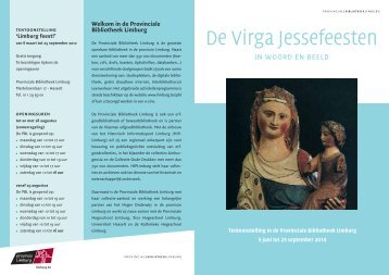 bekijk de tentoonstellingsbrochure - Provincie Limburg