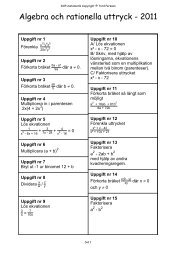 Algebra och rationella uttryck 2011 inkl facit dop - mathprog