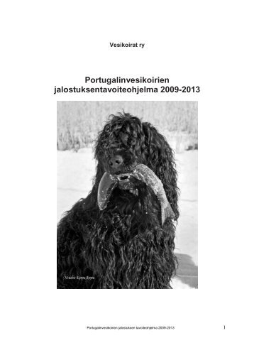 Portugalinvesikoirien jalostuksentavoiteohjelma 2009-2013