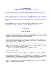 I - REGLA DE VIDA Constituciones de los Agustinos de la Asunción