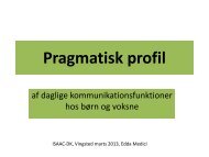 Pragmatisk profil til udredning af dagligdags kommunikation