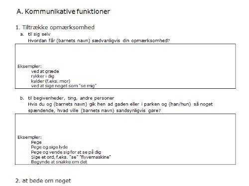 Pragmatisk profil til udredning af dagligdags kommunikation