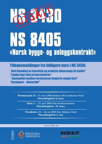 UTGÅTT - Norges Bygg- og Eiendomsforening