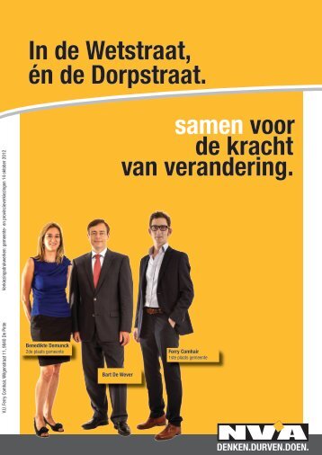 Verkiezingsfolder 3 - N-VA De Pinte