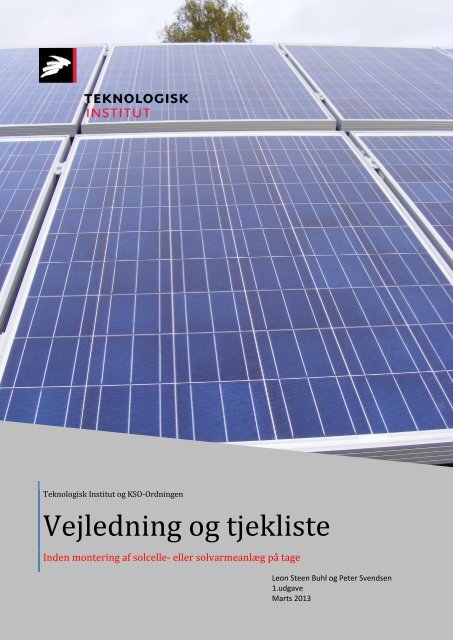 Vejledning og tjekliste - VE-Byg