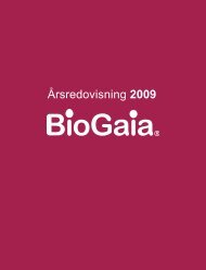 Årsredovisning 2009 - BioGaia