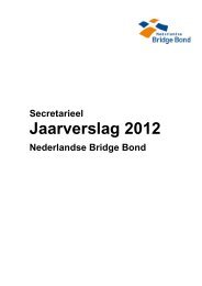 Jaarverslag 2012 - Nederlandse Bridge Bond