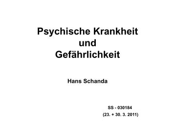 Psychische Krankheit und Gefährlichkeit - West