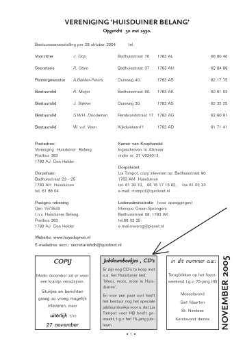 2005 november HB 75 jr - Huisduiner Belang