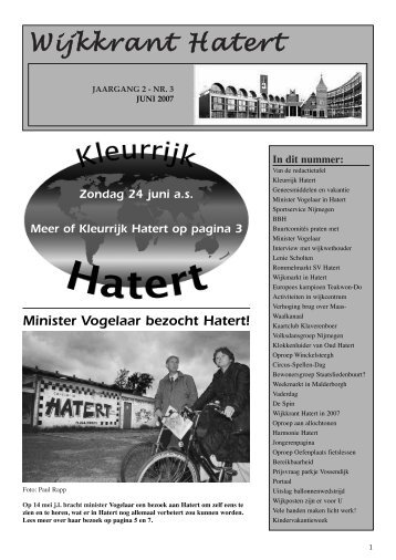 Jaargang 2, nummer 3 (juni 2007) - Wijkkrant Hatert