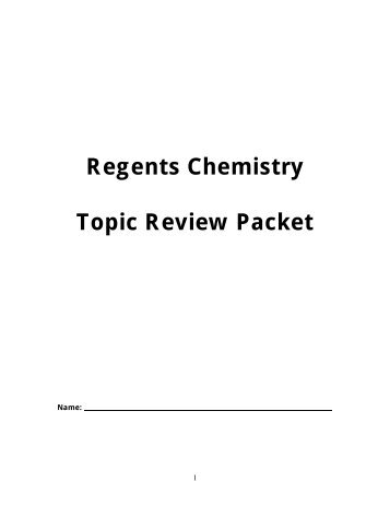 Regents Chemistry Topic Review Packet - Myschoolpages.com