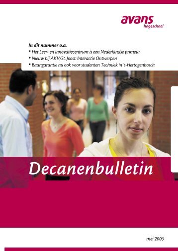 Decanenbulletin - Avans Hogeschool