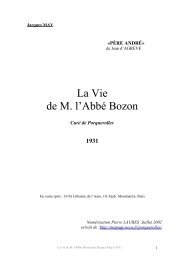 La vie de M, l'Abbé Bozon - Les Chemins de Porquerolles