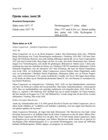 Rote 4, tomt 39 - Göteborgs tomtägare 1637-1807