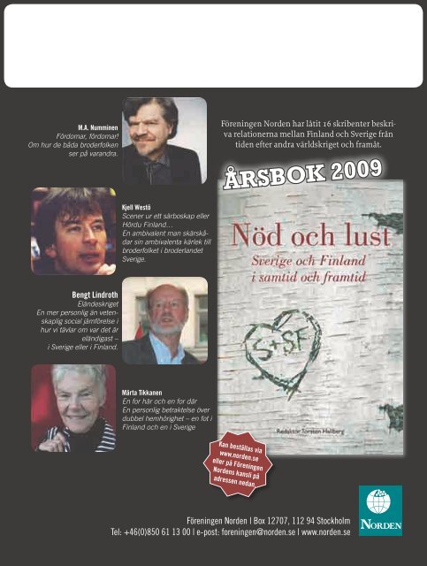 Nordens Tidning nr 1 2009 - Föreningen Norden