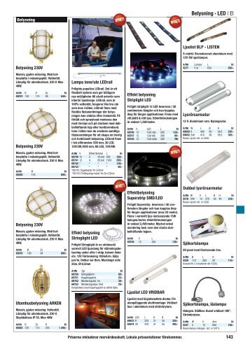 Belysning · LED | El - Oxelösunds Båt & Motor AB