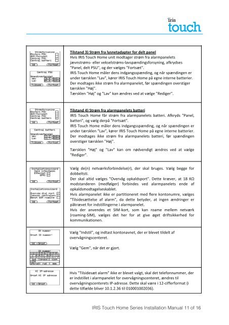 IRIS Touch Home Installation Manual - Chiron Security ...