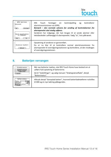 IRIS Touch Home Installation Manual - Chiron Security ...