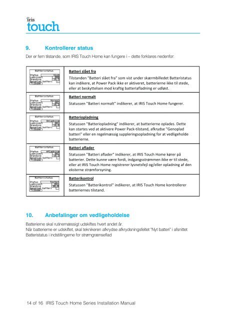 IRIS Touch Home Installation Manual - Chiron Security ...