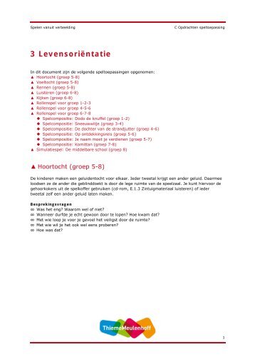 3 Levensoriëntatie - Spelen vanuit verbeelding