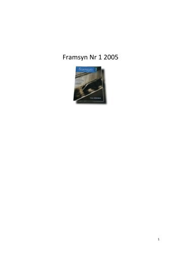 Framsyn Nr 1 2005.pdf - FOI