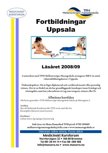 Fortbildningar Uppsala - Mellansveriges Massageskola