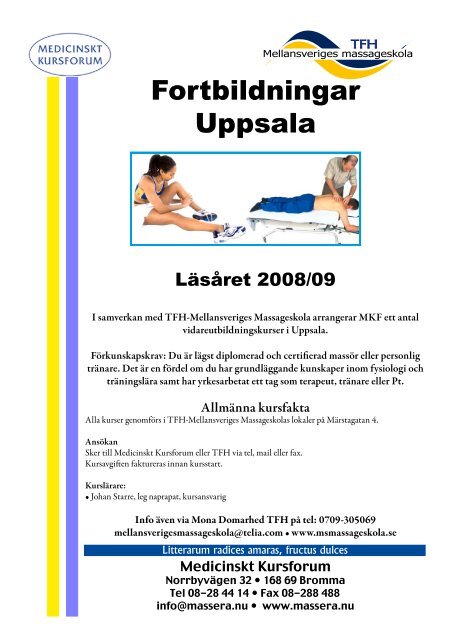 Fortbildningar Uppsala - Mellansveriges Massageskola