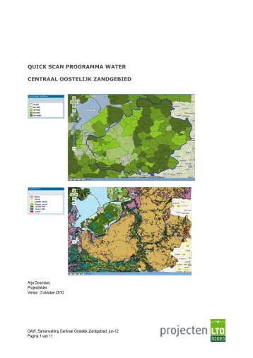 Quickscan Programma Water Centraal Oostelijk ... - LTO Noord