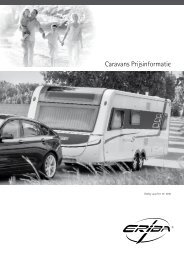 Caravans Prijsinformatie - Erica Recreatie