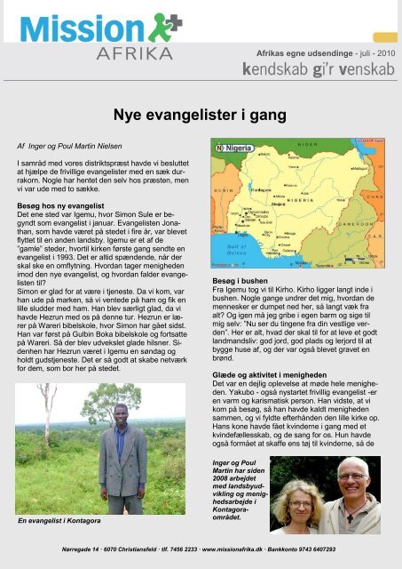 Nye evangelister i gang - Mission Afrika